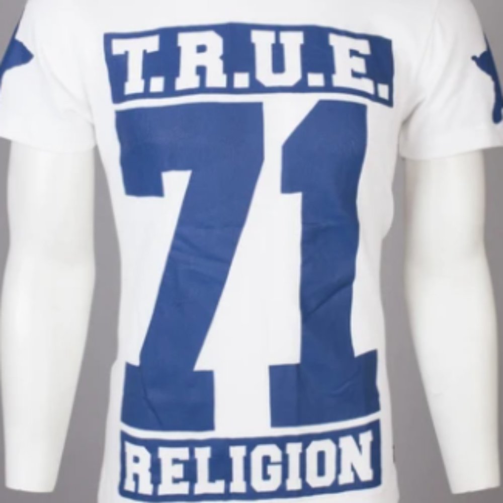 TRUE RELIGION Mens Short Sleeve 71 STARS Crewneck T-Shirt
